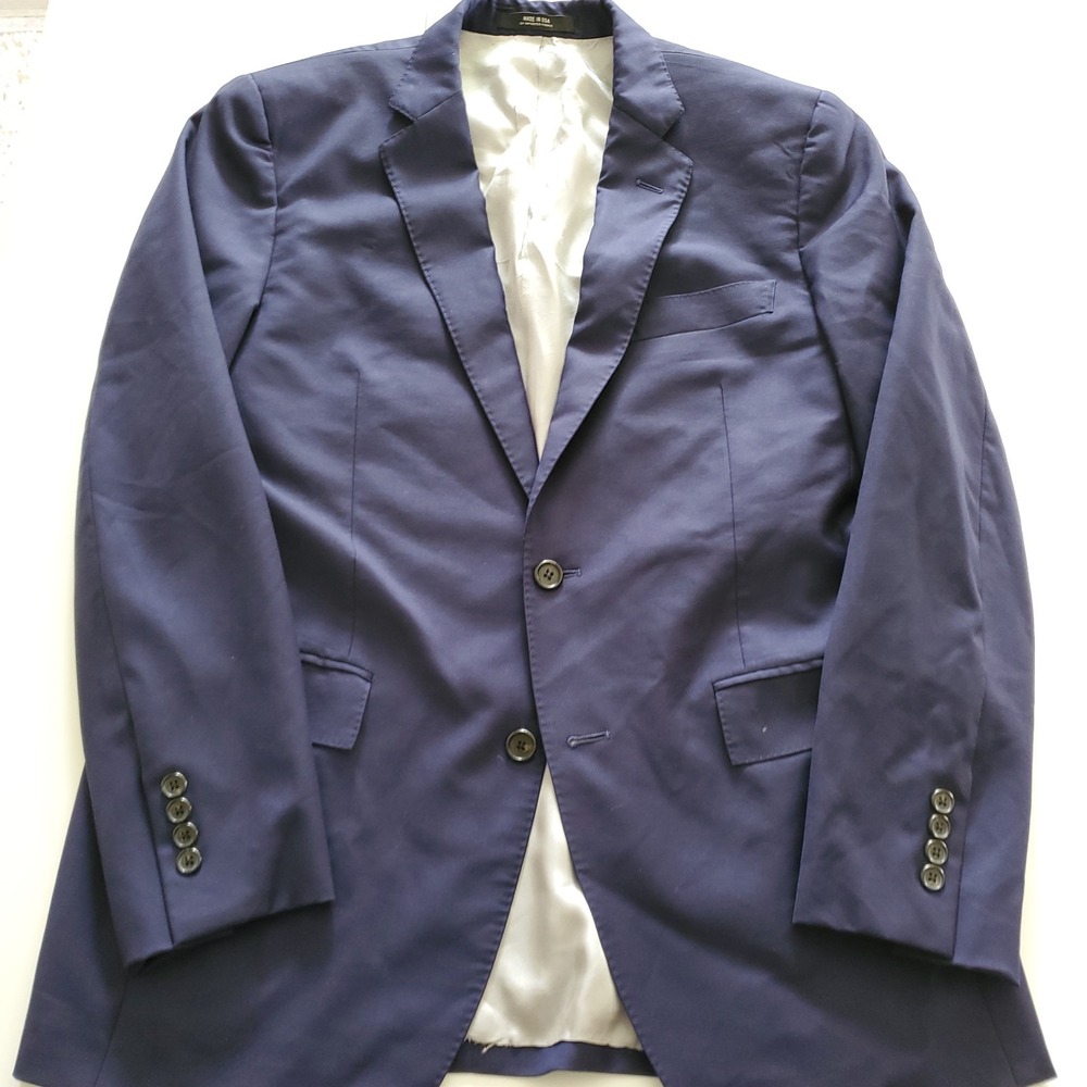 Todd Snyder Sutton Italian Cotton Mens 40R Blazer Union Made In USA Blue